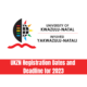 UKZN Registration Dates and Deadline for 2023