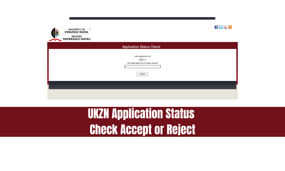 UKZN Application Status Check Accept or Reject