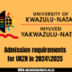 Admission requirements for UKZN in 2024\2025