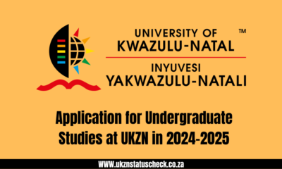 Application for Undergraduate Studies at UKZN in 2024-2025