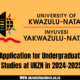 Application for Undergraduate Studies at UKZN in 2024-2025