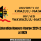 Education Honours Course 2024-2025 at UKZN