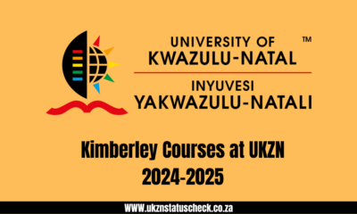 Kimberley Courses at UKZN 2024-2025