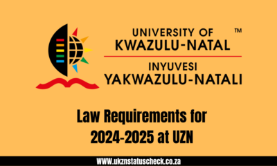 Law Requirements for 2024-2025 at UZN