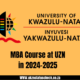 MBA Course at UZN in 2024-2025