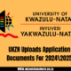 UKZN Uploads Application Documents For 2024\2025