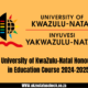 University of KwaZulu-Natal Honours in Education Course 2024-2025