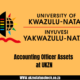 Accounting Officer Assets at UKZN