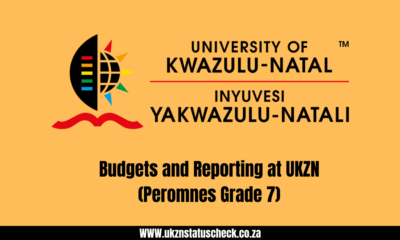 Budgets and Reporting at UKZN (Peromnes Grade 7)