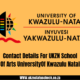 Contact Details For UKZN School Of Arts UniversityOf Kwazulu Natal