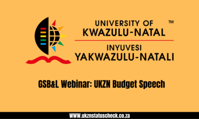 GSB&L Webinar: UKZN Budget Speech