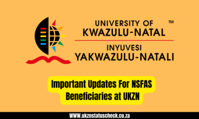 Important Updates For NSFAS Beneficiaries at UKZN