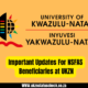 Important Updates For NSFAS Beneficiaries at UKZN