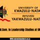 M.Com. In Leadership Studies at UKZN