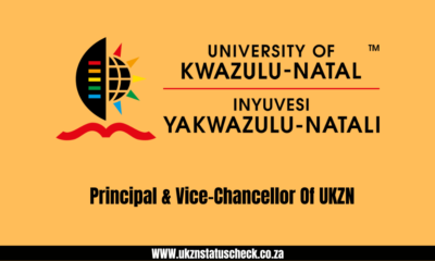 Principal & Vice-Chancellor Of UKZN