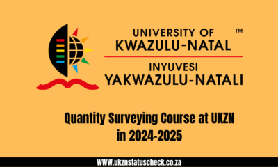 Quantity Surveying Course at UKZN in 2024-2025