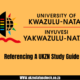 Referencing A UKZN Study Guide