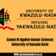 School Of Applied Human Sciences University of Kwazulu Natal