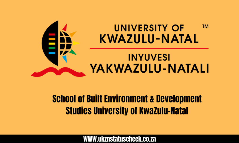 School of Built Environment & Development Studies University of KwaZulu ...