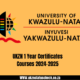 UKZN 1 Year Certificates Courses 2024-2025