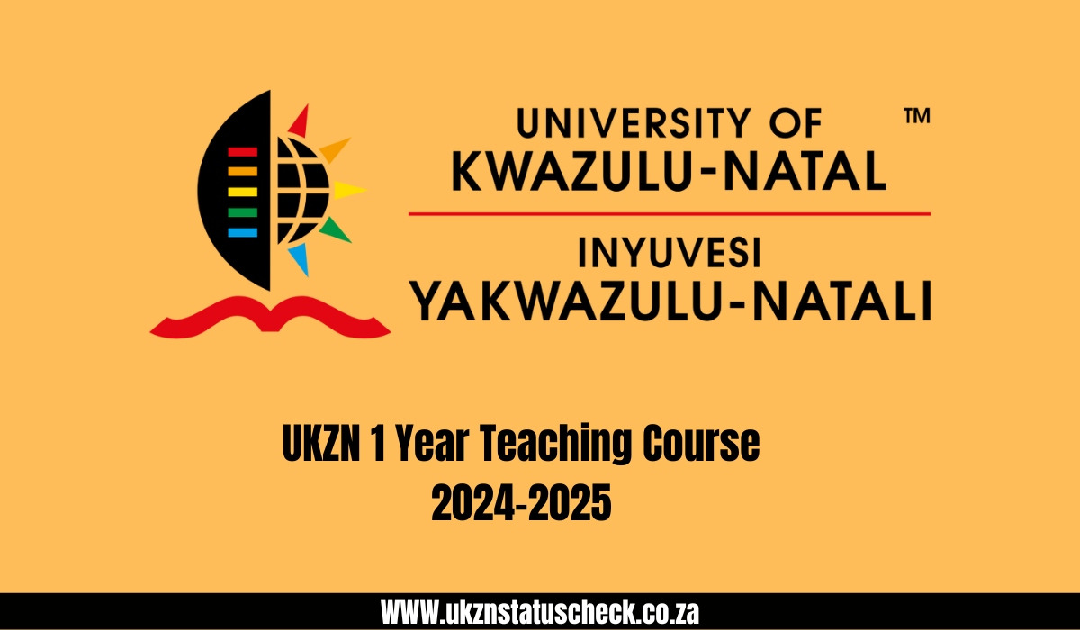 UKZN 1 Year Teaching Course 2024-2025