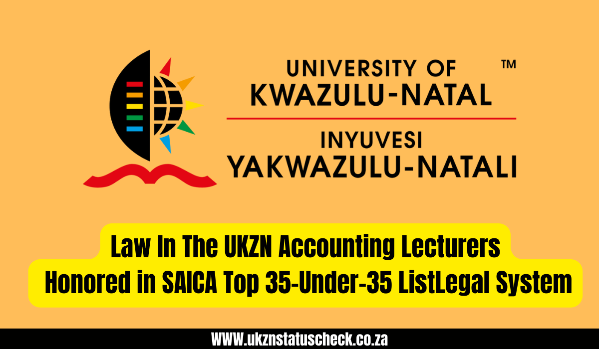 UKZN Accounting Lecturers Honored in SAICA Top 35-Under-35 List