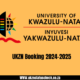 UKZN Booking 2024-2025