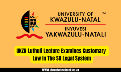 UKZN Luthuli Lecture Examines Customary Law In The SA Legal System