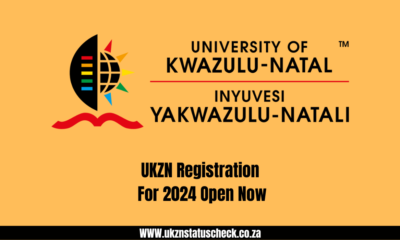 UKZN Registration For 2024 Open Now