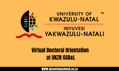 Virtual Doctoral Orientation at UKZN GSB&L