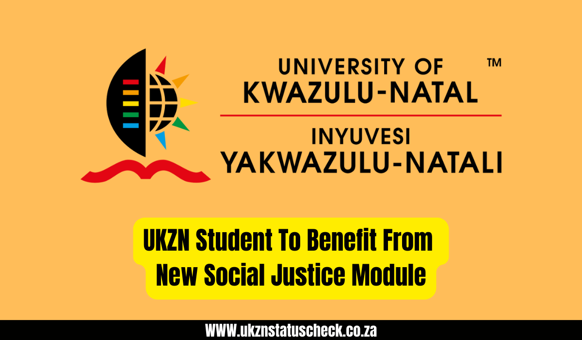 UKZN Student To Benefit From New Social Justice Module